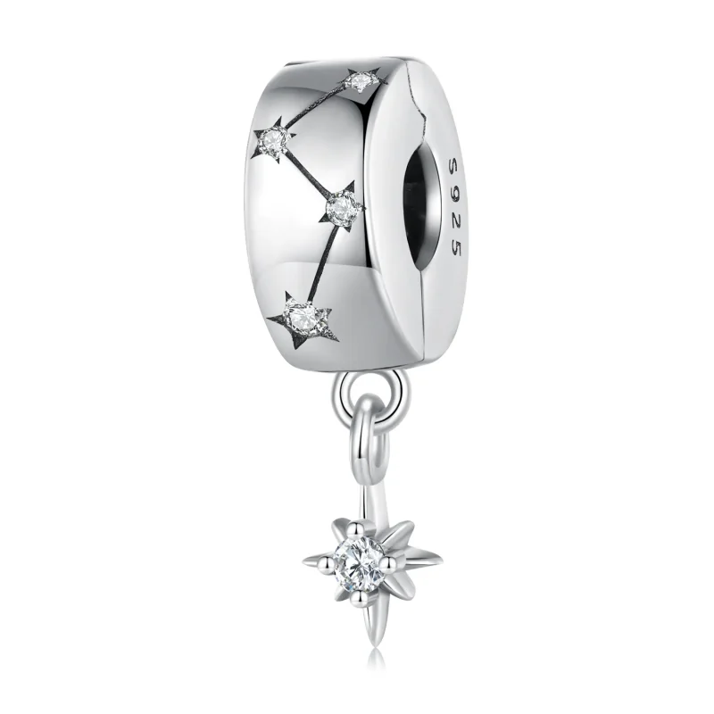 (image for) Pandora Style Starburst Circle Clip - BSC808! - View 3
