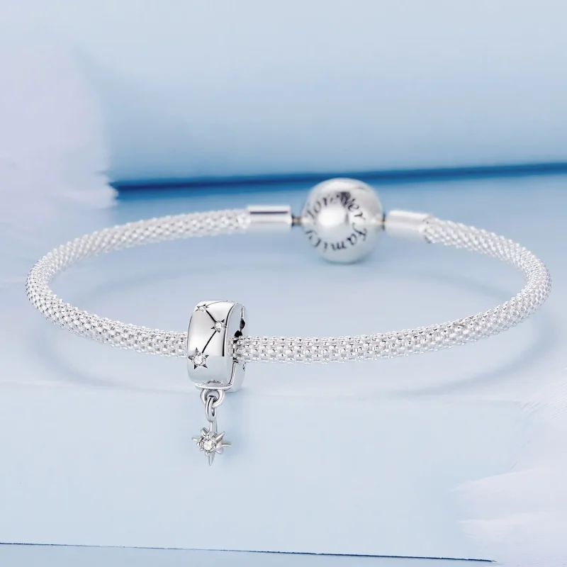 (image for) Pandora Style Starburst Circle Clip - BSC808! - View 4