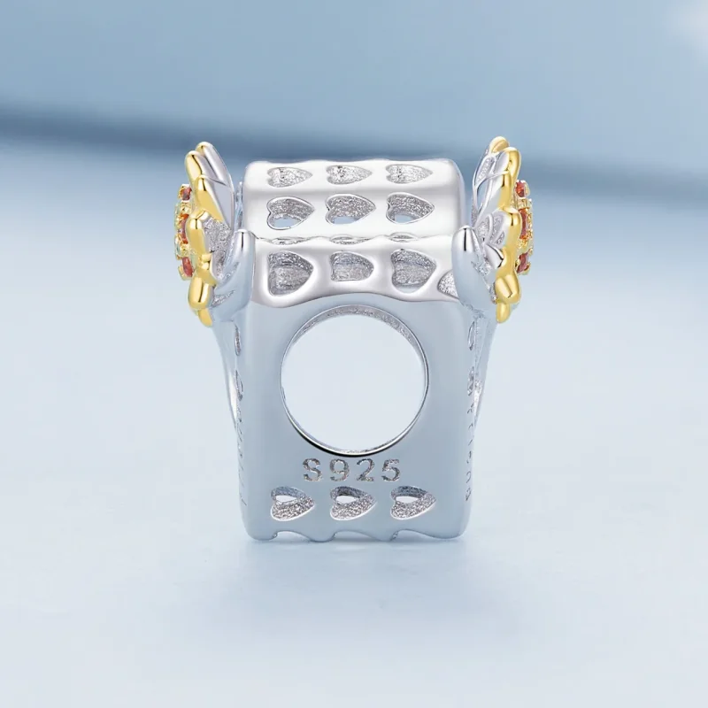 (image for) Pandora-style Sunflower Charm - BSC839 - View 3