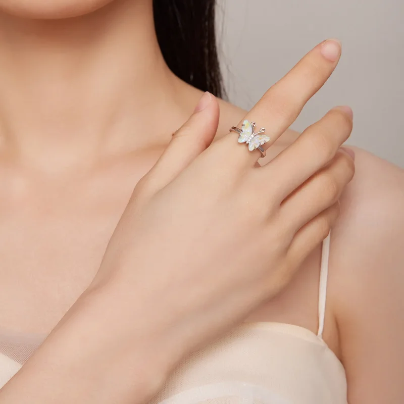 (image for) Pandora Style Symphony Butterfly Ring - SCR912 - View 4