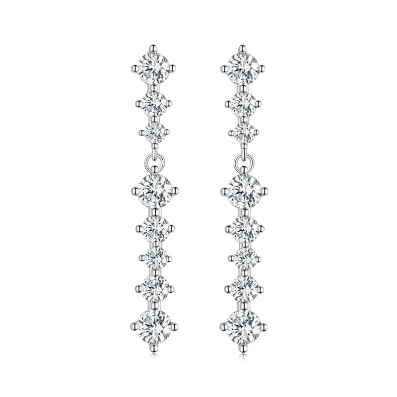 (image for) Pandora Style Tassel Studs Earrings - BSE870 - Product Image