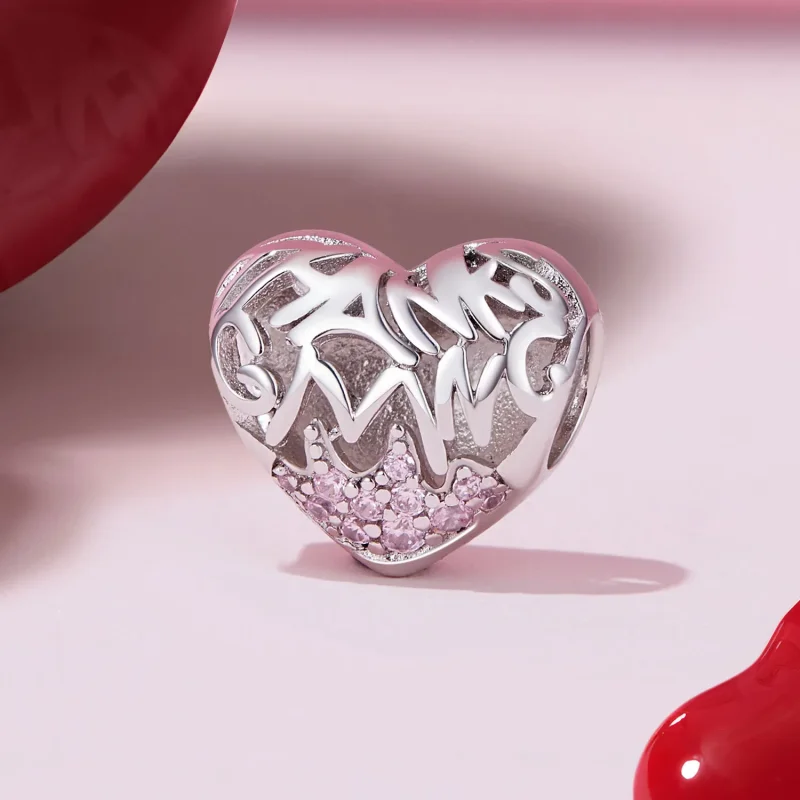 (image for) Pandora Style Thanksgiving Heart Charm - BSC923 - View 2