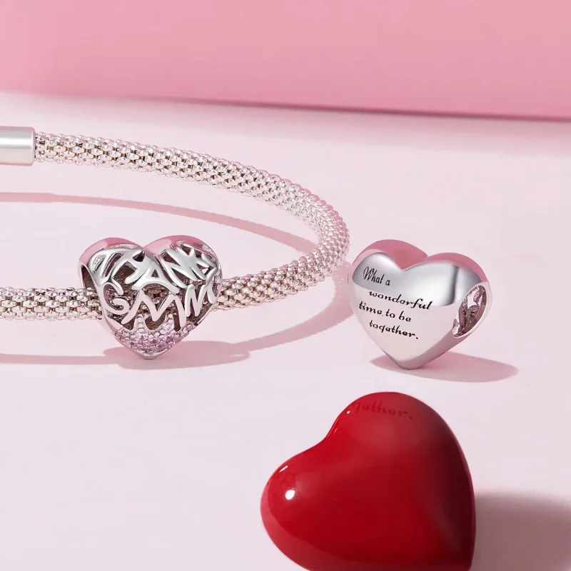(image for) Pandora Style Thanksgiving Heart Charm - BSC923 - View 4