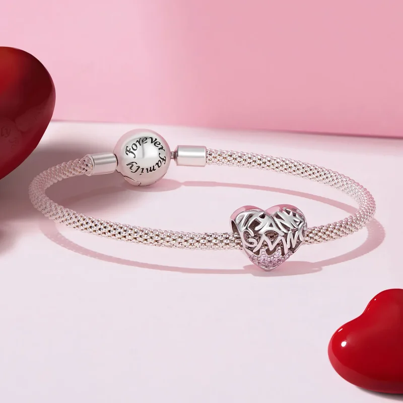 (image for) Pandora Style Thanksgiving Heart Charm - BSC923 - View 5