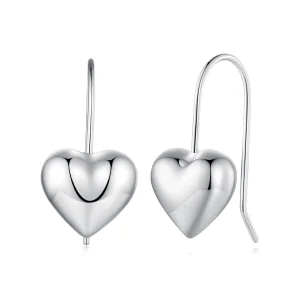 (image for) Pandora Style Three-Dimensional Heart-Shaped Stud Earrings - BSE854