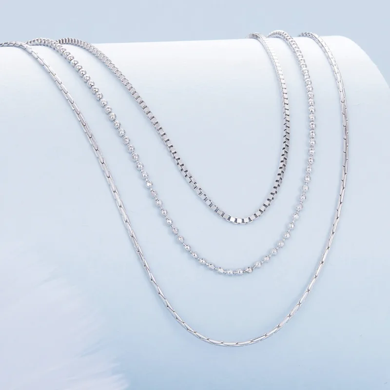 (image for) Pandora Style Three-Story Necklace - BSN333 - View 2