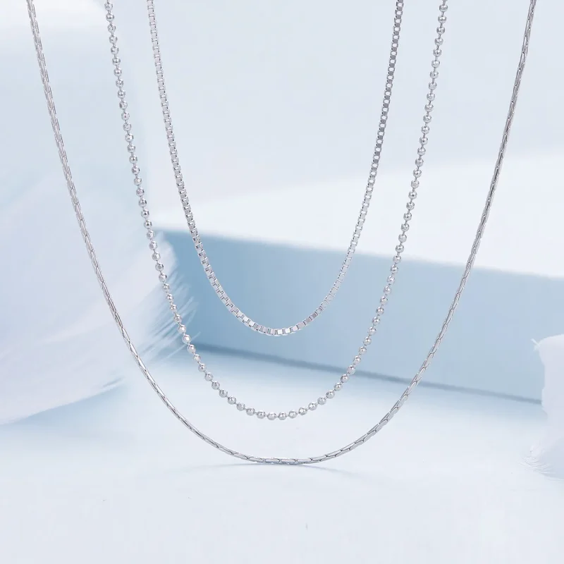 (image for) Pandora Style Three-Story Necklace - BSN333 - View 3