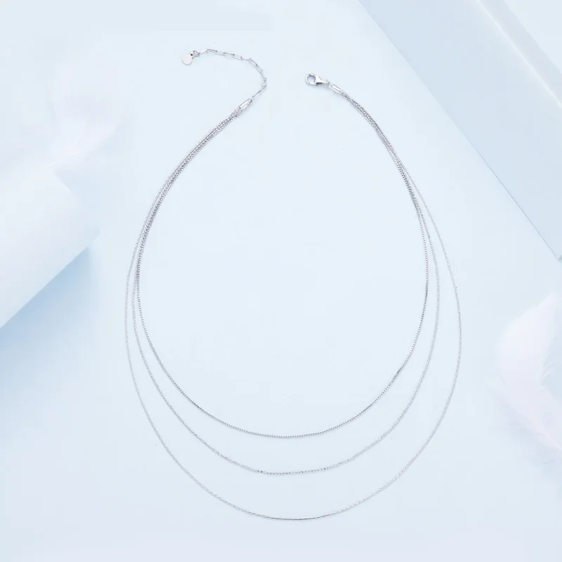 (image for) Pandora Style Three-Story Necklace - BSN333 - View 4