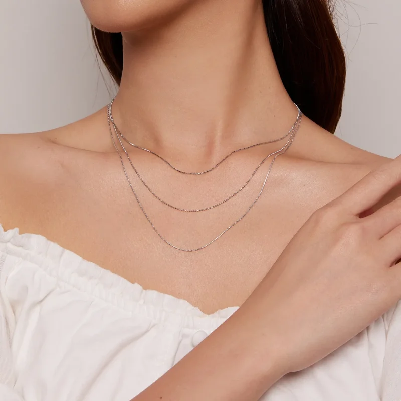 (image for) Pandora Style Three-Story Necklace - BSN333 - View 7