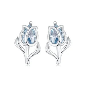 (image for) Pandora-style Tulip Stud Earrings - BSE873