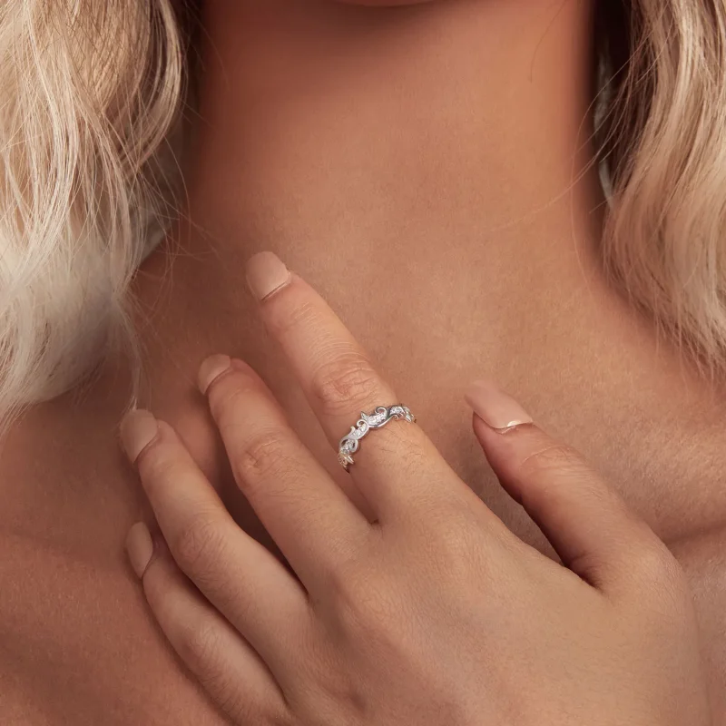 (image for) Pandora Style Vine Ring - BSR489 - View 4