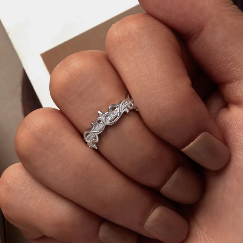 (image for) Pandora Style Vine Ring - BSR489 - View 6