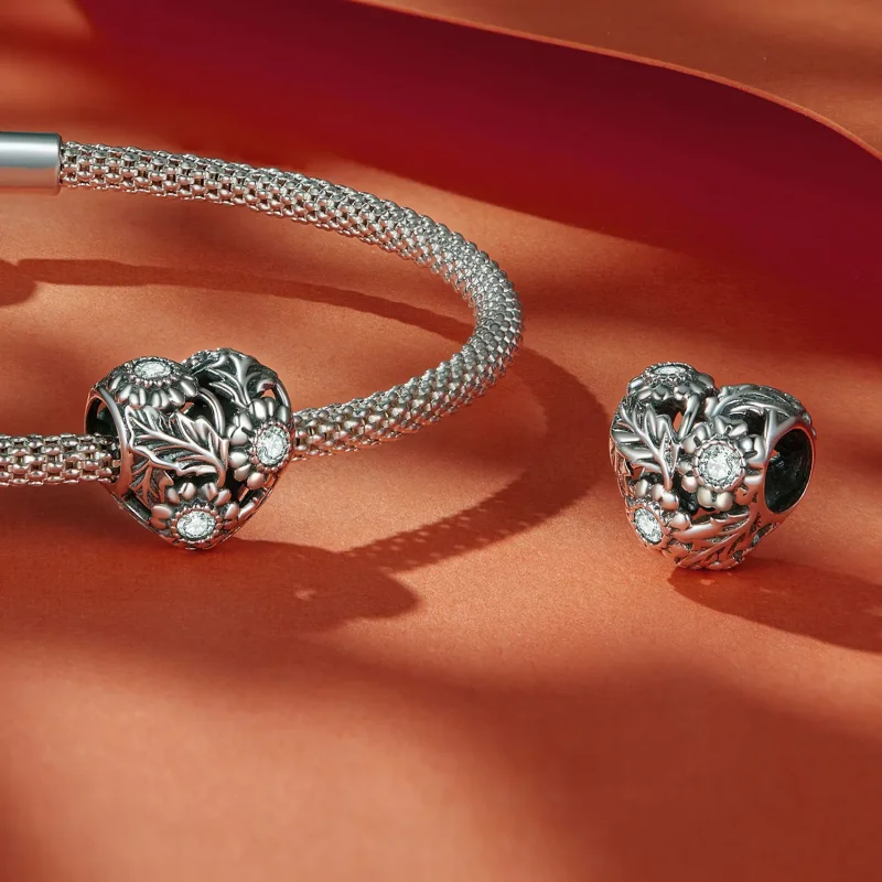 (image for) Pandora Style Vintage Vine Charm - SCC2610 - View 4