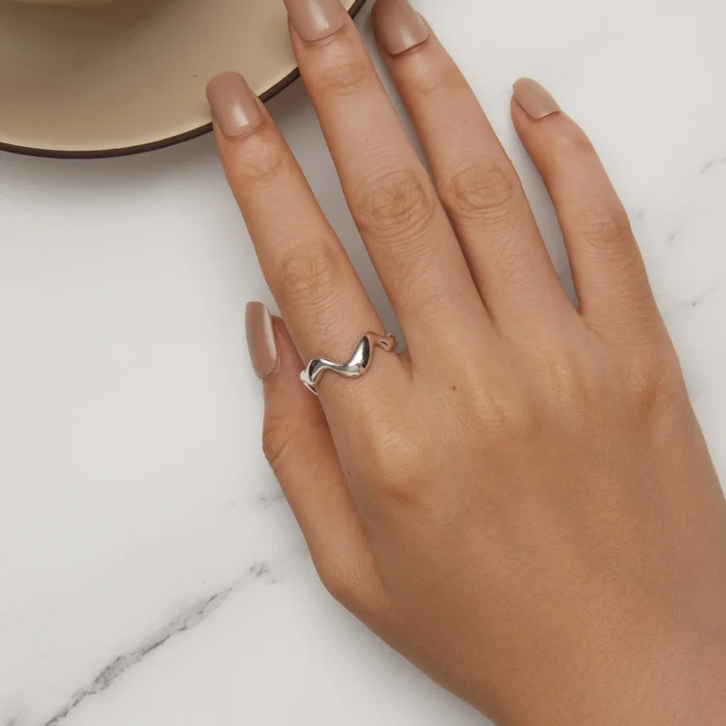 (image for) Pandora Style Wave Ring - SCR954 - View 5