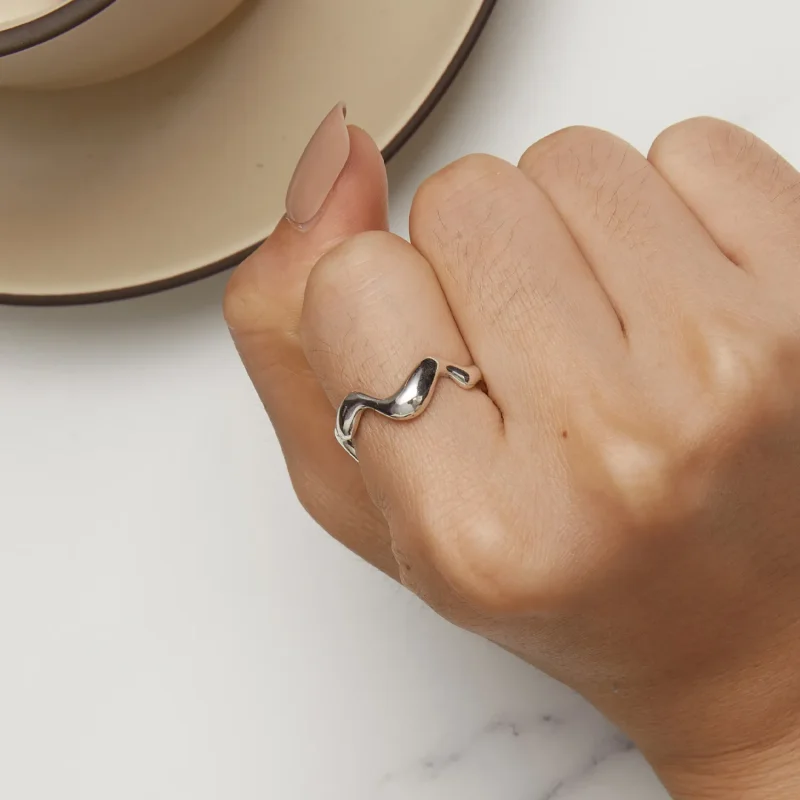 (image for) Pandora Style Wave Ring - SCR954 - View 6