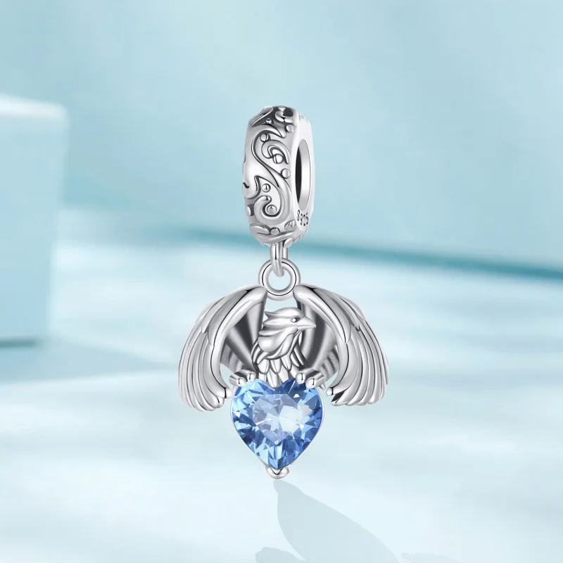 (image for) Pandora Style White Eagle Dangle - SCC2636 - View 2