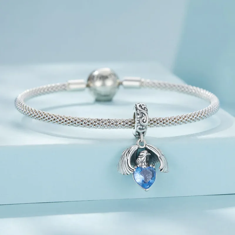 (image for) Pandora Style White Eagle Dangle - SCC2636 - View 3