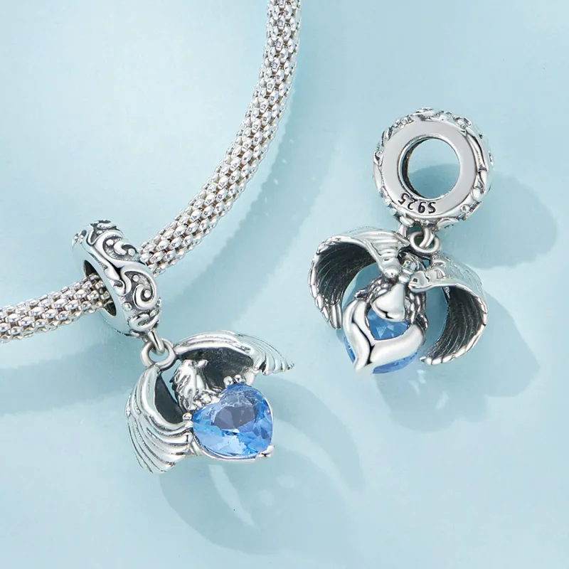 (image for) Pandora Style White Eagle Dangle - SCC2636 - View 4