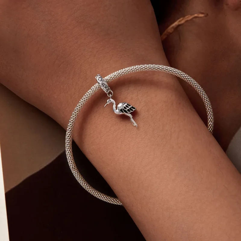 (image for) Pandora Style White Stork Dangle - SCC2635 - View 6