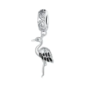 (image for) Pandora Style White Stork Dangle - SCC2635
