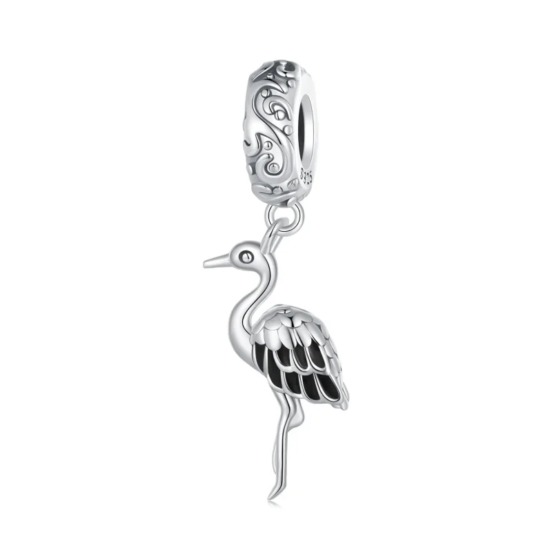(image for) Pandora Style White Stork Dangle - SCC2635 - Product Image