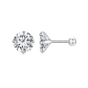 (image for) Pandora Style White Zirconium Studs Earrings - SCE1646-L