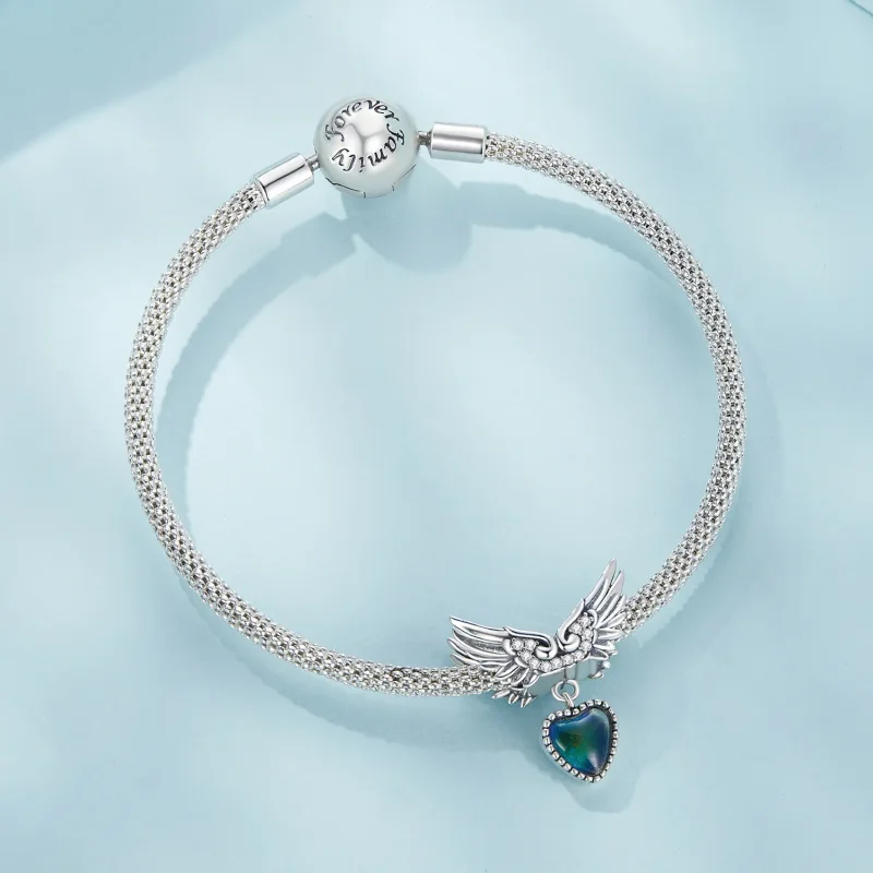 (image for) Pandora Style Wings Guardian Emotional Stone Charm - SCC2581 - View 8