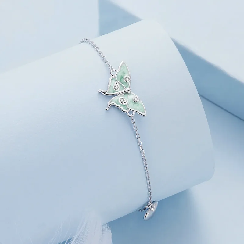 (image for) Pandora Style Wizard of Oz Butterfly Chain Bracelet - BSB118 - View 3