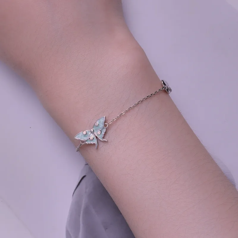 (image for) Pandora Style Wizard of Oz Butterfly Chain Bracelet - BSB118 - View 6