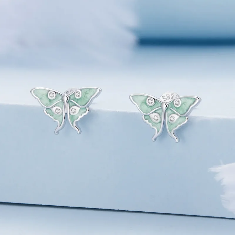 (image for) Pandora Style Wizard of Oz Butterfly Studs Earrings - BSE828 - View 2