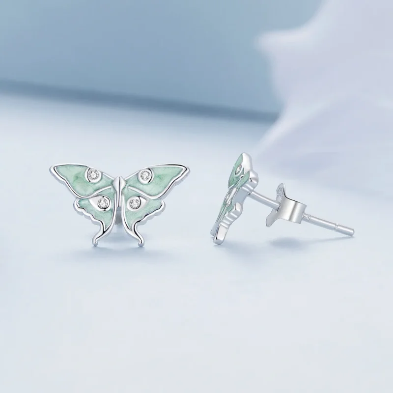 (image for) Pandora Style Wizard of Oz Butterfly Studs Earrings - BSE828 - View 3
