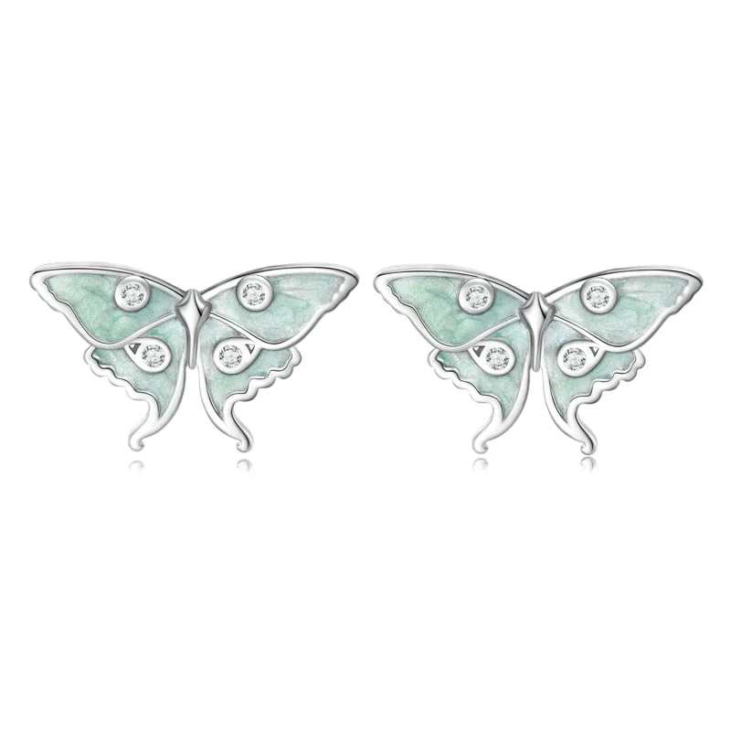 (image for) Pandora Style Wizard of Oz Butterfly Studs Earrings - BSE828 - Product Image