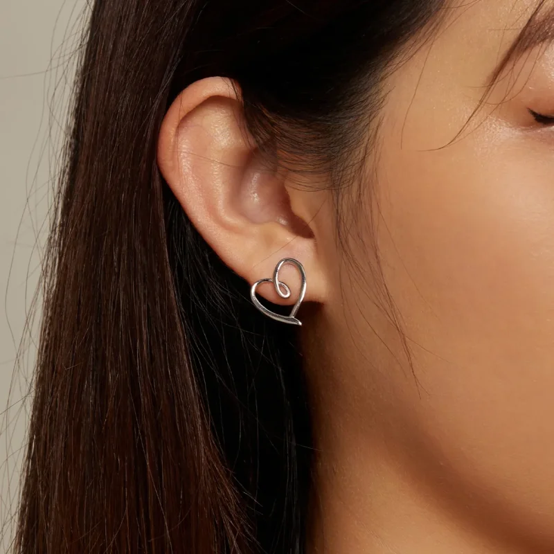 (image for) Pandora Style Wrapped In Love Studs Earrings - BSE871 - View 7