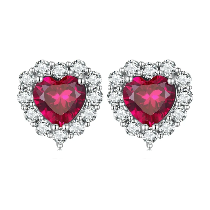 (image for) Pandora Style Zircon Love Studs Earrings - SCE1577 - Product Image