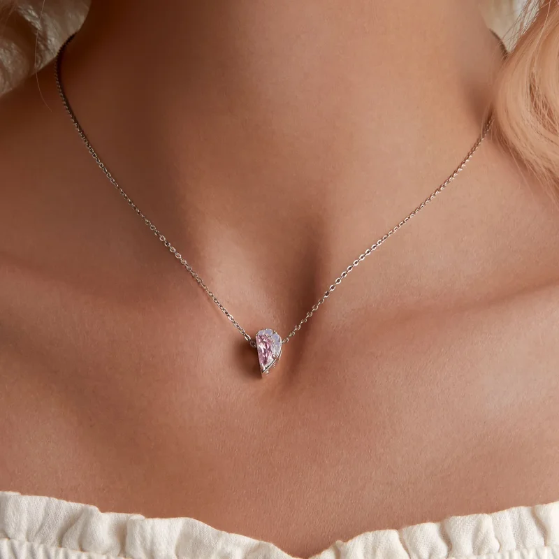 (image for) Pink Sisters Heart Charm in Pandora Style - SCC2641 - View 6