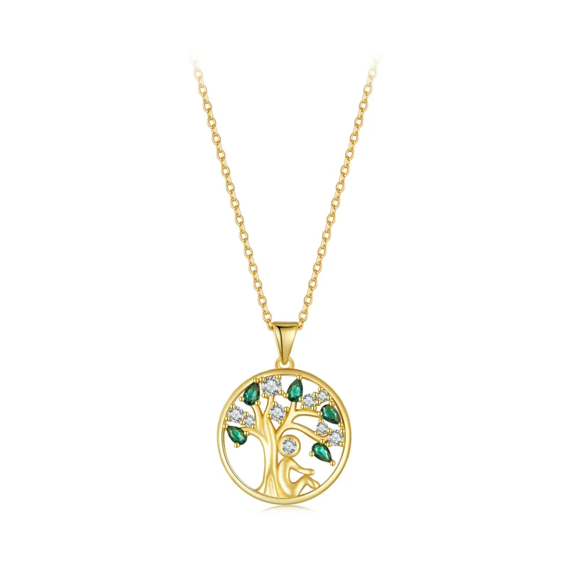(image for) stunning Golden Life Tree Necklace - SCN094-B in Pandora style - Product Image