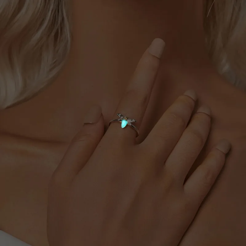 (image for) PANDORA Style Bee Luminous Ring - BSR521-E - View 7