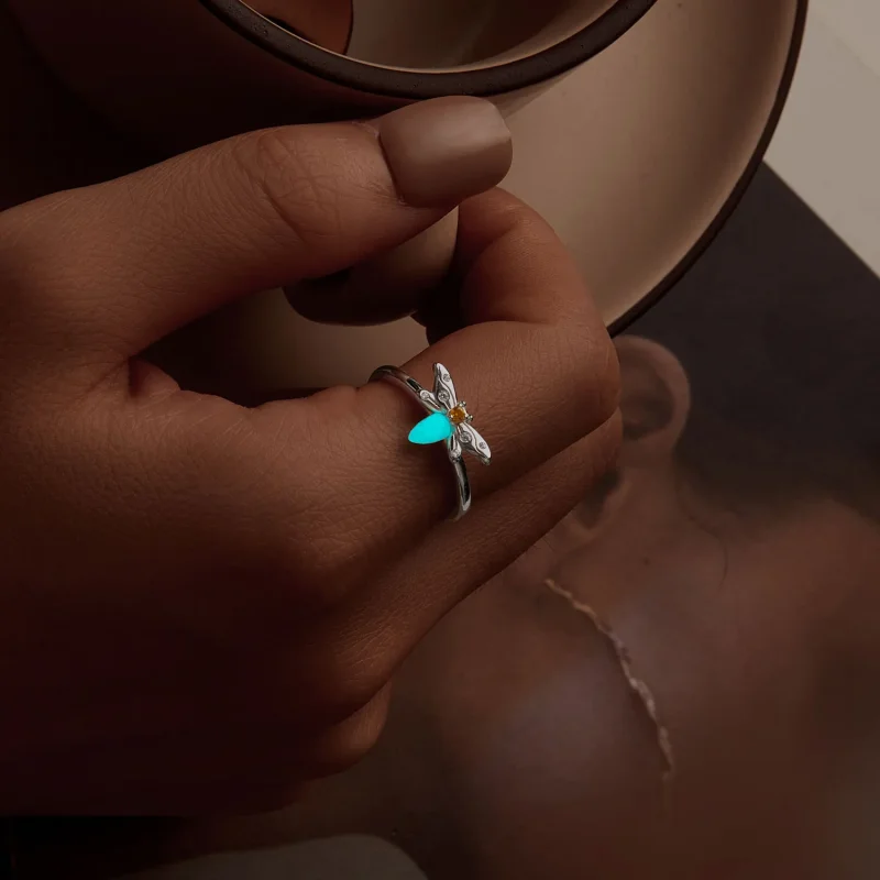 (image for) PANDORA Style Bee Luminous Ring - BSR521-E - View 9