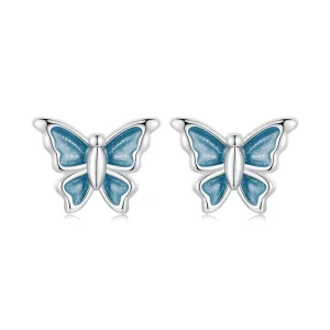 (image for) PANDORA Style Blue Butterfly Earrings - BSE957
