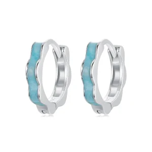 (image for) PANDORA Style Blue Flower Shaped Earrings - BSE955