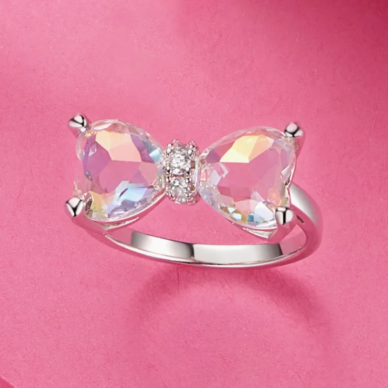 (image for) PANDORA Style Bow Large Center Stone Ring - SCR1000 - View 3