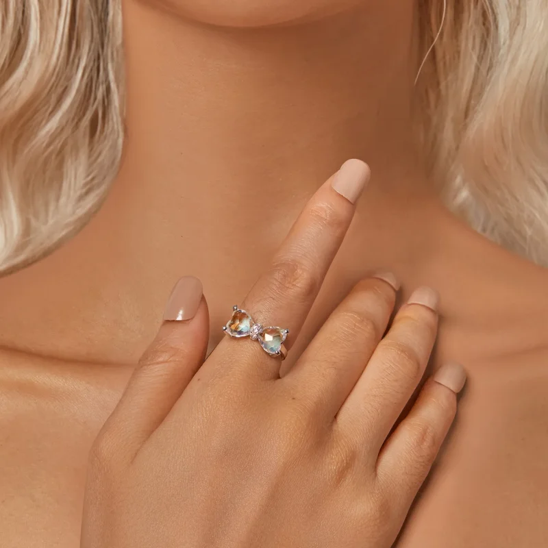 (image for) PANDORA Style Bow Large Center Stone Ring - SCR1000 - View 5