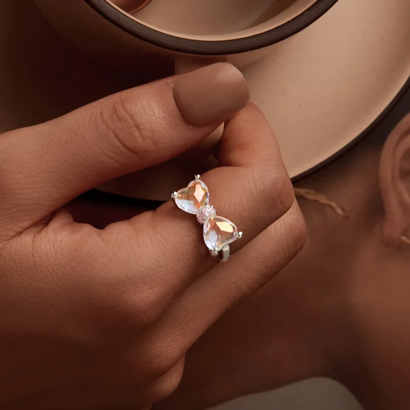 (image for) PANDORA Style Bow Large Center Stone Ring - SCR1000 - View 7