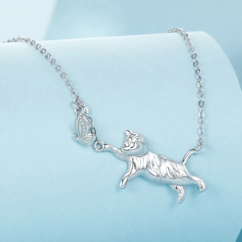 (image for) PANDORA Style Cat And Butterfly Necklace - SCN514 - View 2