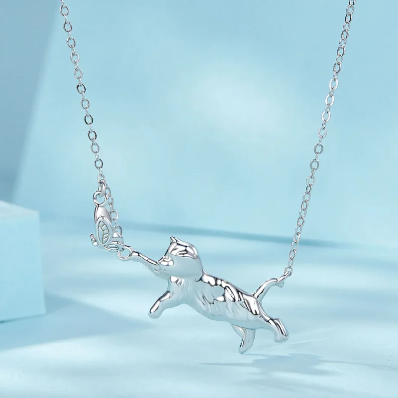 (image for) PANDORA Style Cat And Butterfly Necklace - SCN514 - View 3