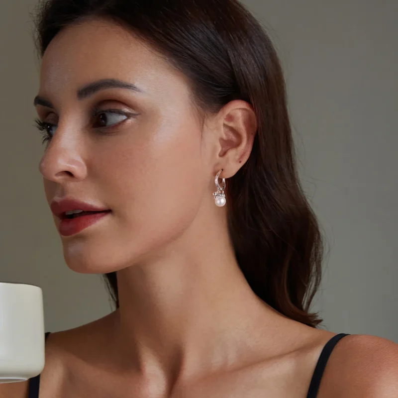 (image for) PANDORA Style Cat Shell Earrings - SCE1692 - View 6