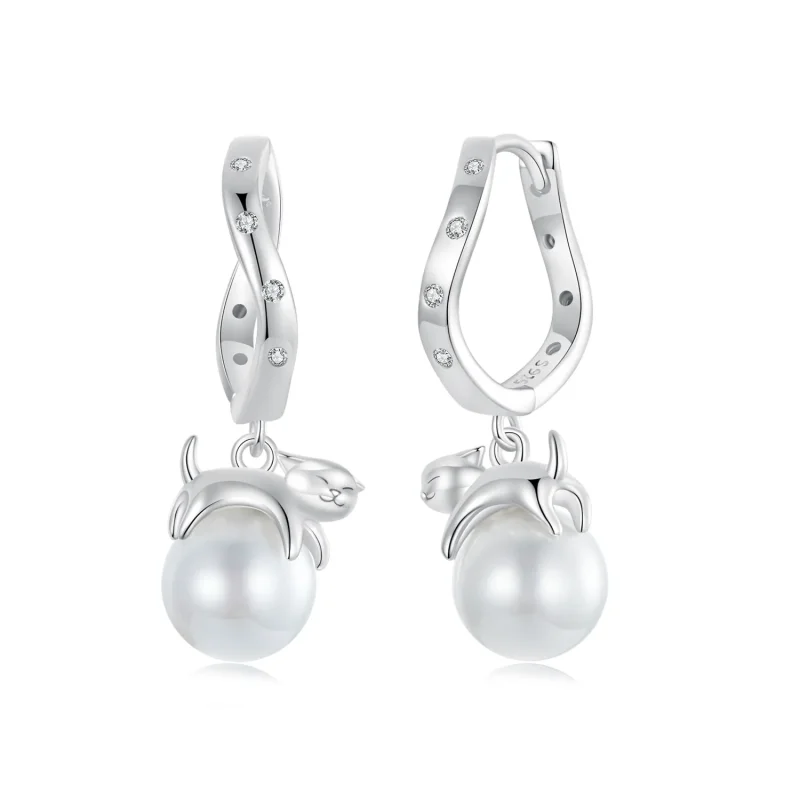 (image for) PANDORA Style Cat Shell Earrings - SCE1692 - Product Image