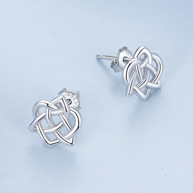 (image for) PANDORA Style Celtic Knot Earrings - BSE958 - View 3