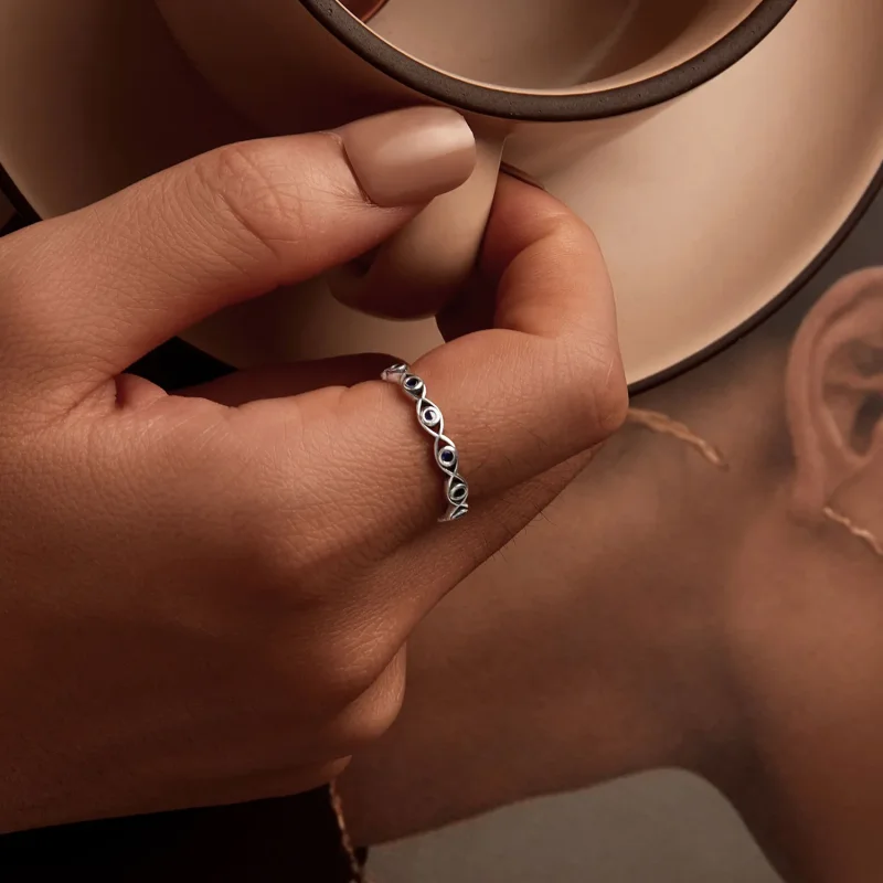 (image for) PANDORA Style Devil's Eye Ring - BSR212 - View 3