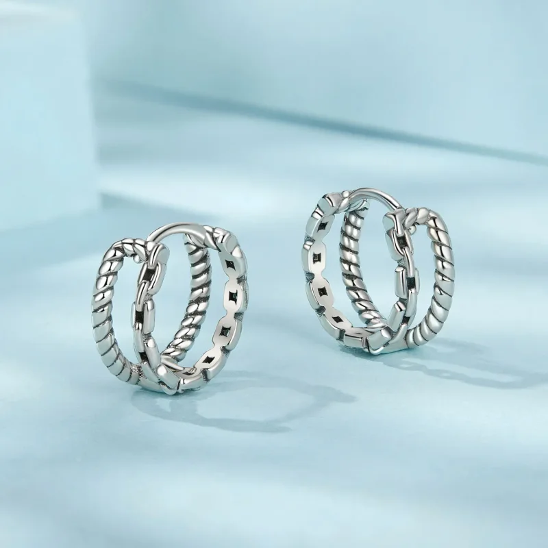 (image for) PANDORA Style Double Layer Ear Buckle Charm - SCE1702 - View 3
